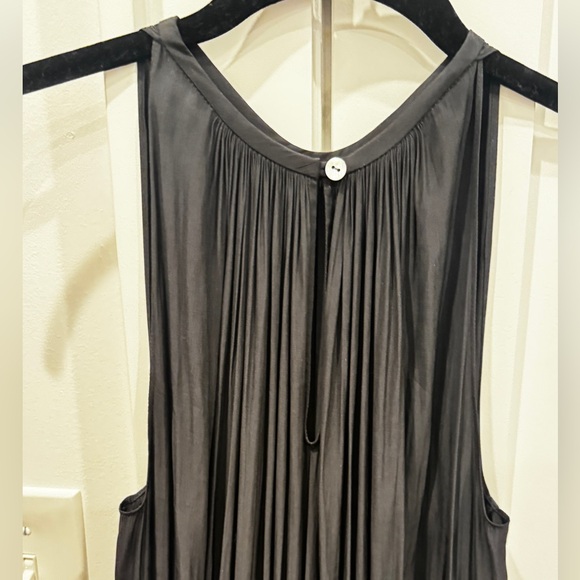 Ramy Brook Dark Grey Sleeveless Pleated Midi Dress - Picture 5 of 8